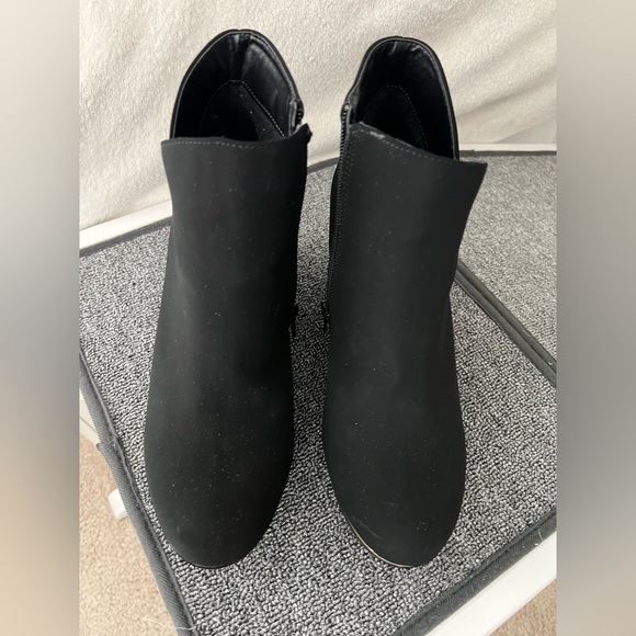 WEDGES BLACK GOLD STONES SIZE 9.5 - Picture 5 of 11